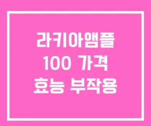 라키아앰플 100 가격 효능 부작용 라키아앰플 100 가격 효능 부작용