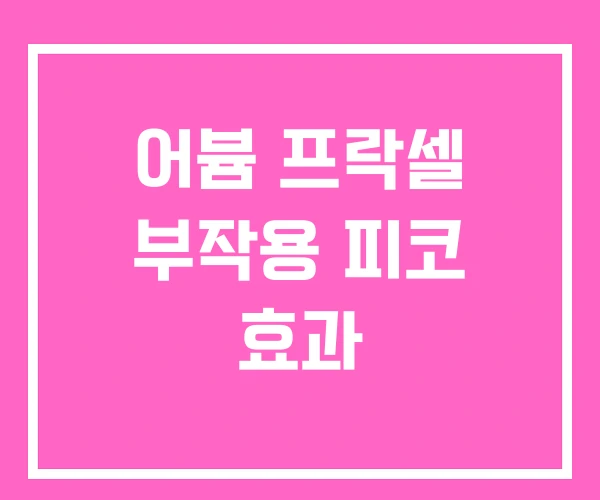 어븀 프락셀 부작용 피코 효과 어븀 프락셀 부작용 피코 효과