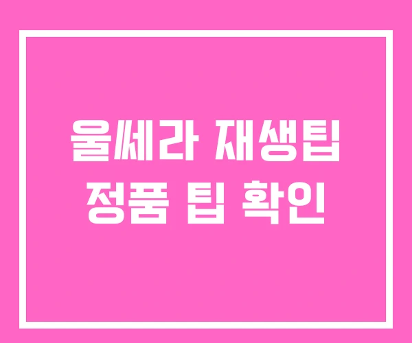 울쎄라 재생팁 정품 팁 확인 울쎄라 재생팁 정품 팁 확인