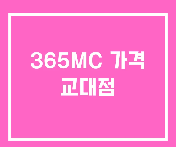 365MC 가격 교대점
