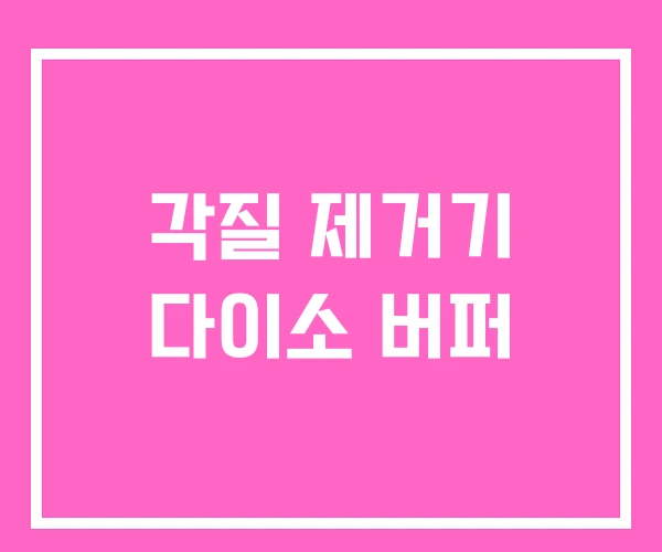 각질 제거기 다이소 버퍼