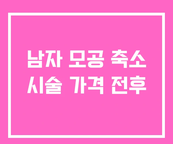 남자 모공 축소 시술 가격 전후 남자 모공 축소 시술 가격 전후