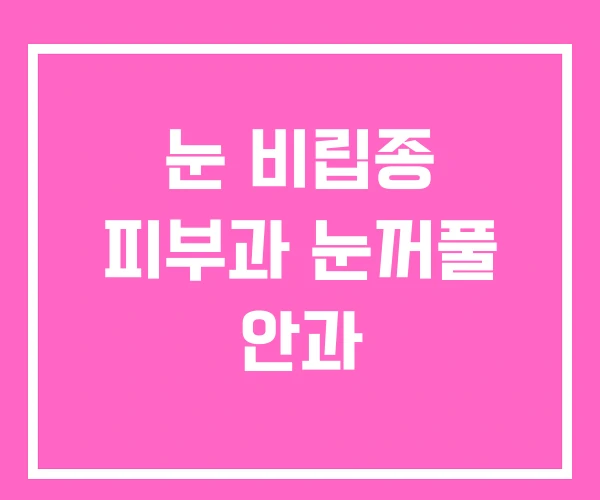 눈 비립종 피부과 눈꺼풀 안과 눈 비립종 피부과 눈꺼풀 안과