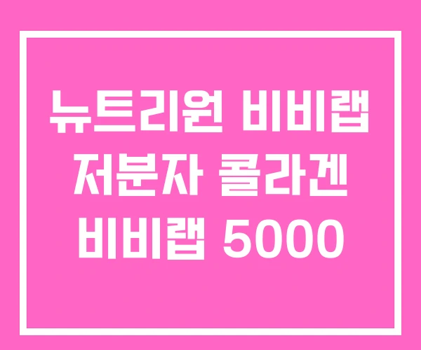 뉴트리원 비비랩 저분자 콜라겐 비비랩 5000