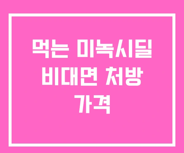 먹는 미녹시딜 비대면 처방 가격 먹는 미녹시딜 비대면 처방 가격
