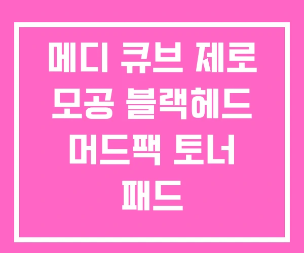 메디 큐브 제로 모공 블랙헤드 머드팩 토너 패드 메디 큐브 제로 모공 블랙헤드 머드팩 토너 패드