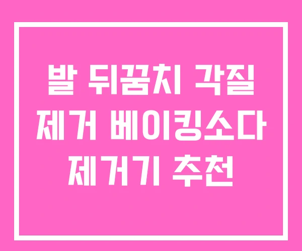 발 뒤꿈치 각질 제거 베이킹소다 제거기 추천 발 뒤꿈치 각질 제거 베이킹소다 제거기 추천