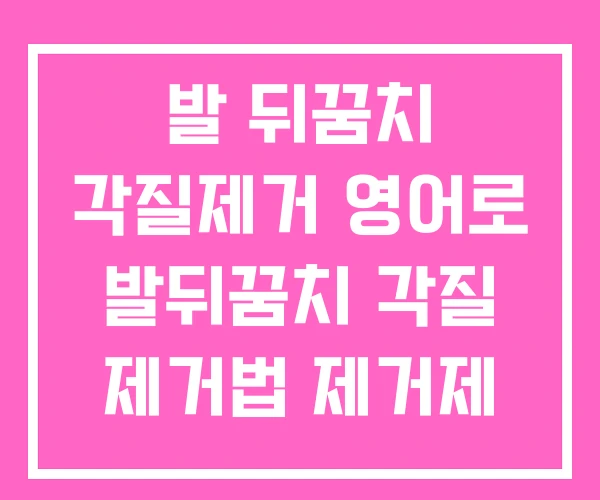 발 뒤꿈치 각질제거 영어로 발뒤꿈치 각질 제거법 제거제 발 뒤꿈치 각질제거 영어로 발뒤꿈치 각질 제거법 제거제