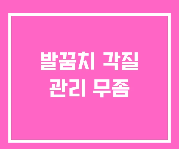 발꿈치 각질 관리 무좀 발꿈치 각질 관리 무좀
