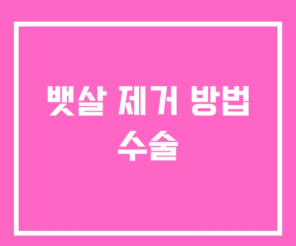 뱃살 제거 방법 수술