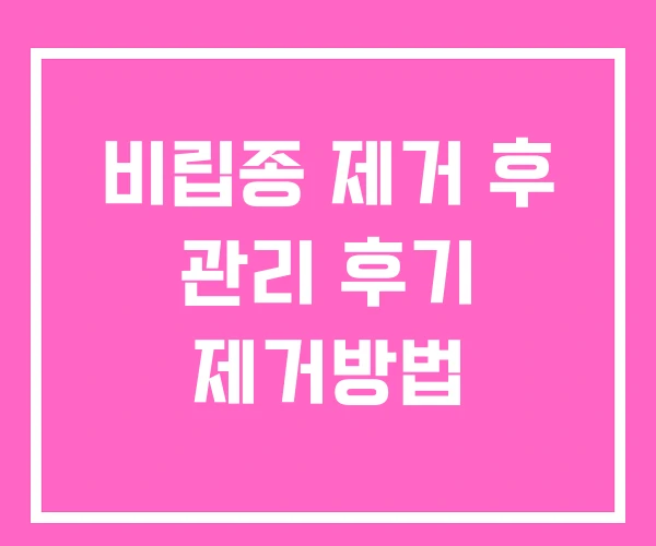 비립종 제거 후 관리 후기 제거방법