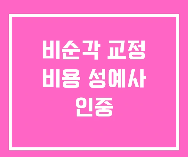 비순각 교정 비용 성예사 인중 비순각 교정 비용 성예사 인중