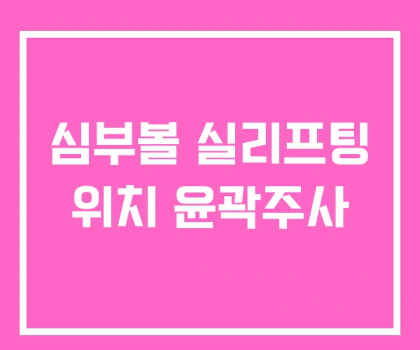 심부볼 실리프팅 위치 윤곽주사