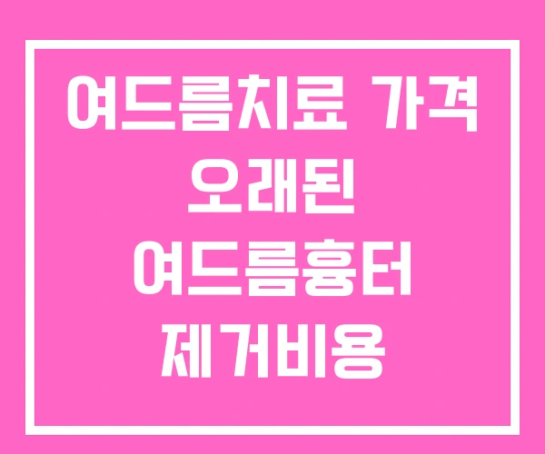 여드름치료 가격 오래된 여드름흉터 제거비용 여드름치료 가격 오래된 여드름흉터 제거비용