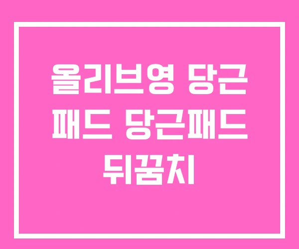 올리브영 당근 패드 당근패드 뒤꿈치