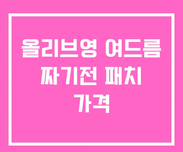 올리브영 여드름 짜기전 패치 가격