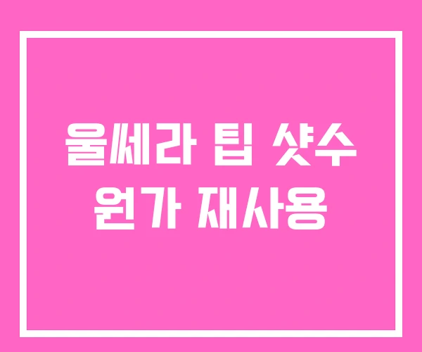 울쎄라 팁 샷수 원가 재사용 울쎄라 팁 샷수 원가 재사용