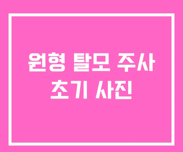 원형 탈모 주사 초기 사진 원형 탈모 주사 초기 사진