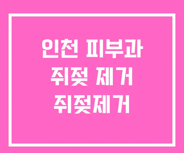 인천 피부과 쥐젖 제거 쥐젖제거