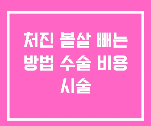 처진 볼살 빼는 방법 수술 비용 시술 처진 볼살 빼는 방법 수술 비용 시술