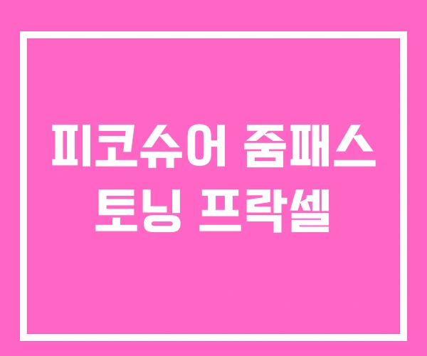 피코슈어 줌패스 토닝 프락셀