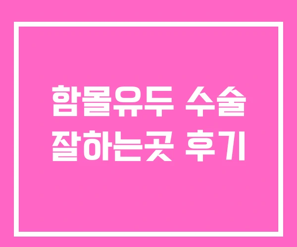 함몰유두 수술 잘하는곳 후기