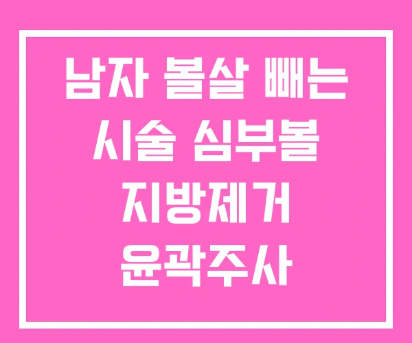 남자 볼살 빼는 시술 심부볼 지방제거 윤곽주사 남자 볼살 빼는 시술 심부볼 지방제거 윤곽주사