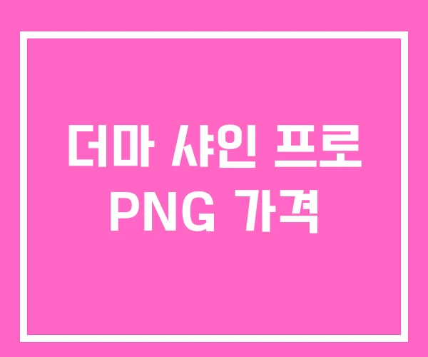 더마 샤인 프로 PNG 가격