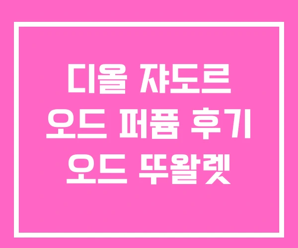 디올 쟈도르 오드 퍼퓸 후기 오드 뚜왈렛 디올 쟈도르 오드 퍼퓸 후기 오드 뚜왈렛