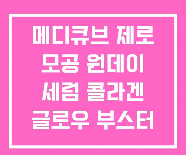 메디큐브 제로 모공 원데이 세럼 콜라겐 글로우 부스터 메디큐브 제로 모공 원데이 세럼 콜라겐 글로우 부스터