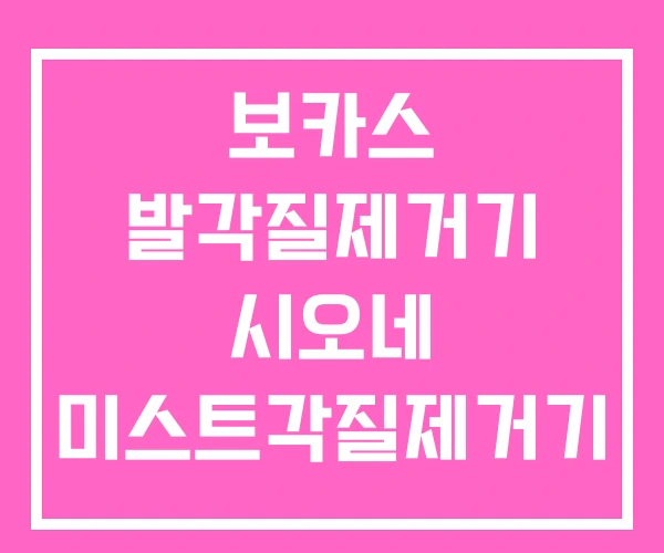 보카스 발각질제거기 시오네 미스트각질제거기 얼굴
