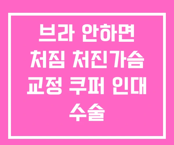 브라 안하면 처짐 처진가슴 교정 쿠퍼 인대 수술 브라 안하면 처짐 처진가슴 교정 쿠퍼 인대 수술