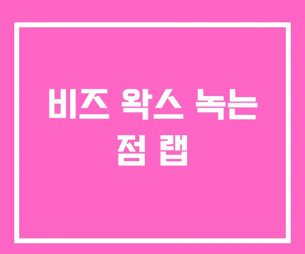 비즈 왁스 녹는 점 랩