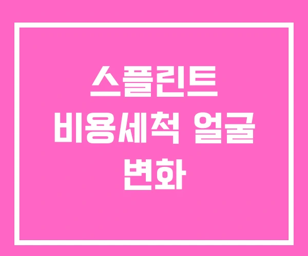 스플린트 비용세척 얼굴 변화 스플린트 비용세척 얼굴 변화