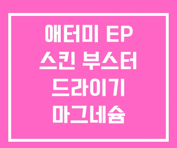 애터미 EP 스킨 부스터 드라이기 마그네슘