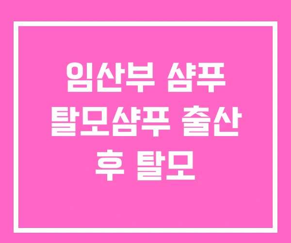 임산부 샴푸 탈모샴푸 출산 후 탈모 임산부 샴푸 탈모샴푸 출산 후 탈모