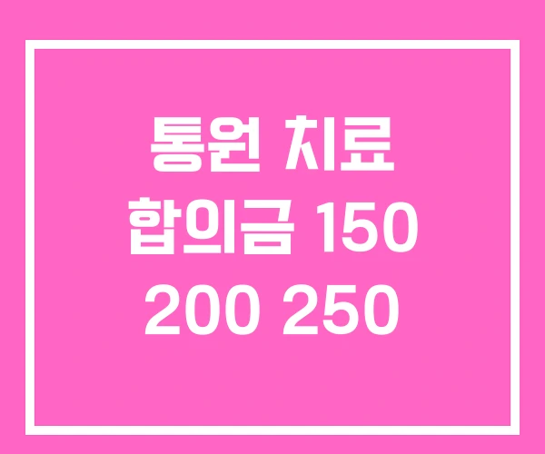 통원 치료 합의금 150 200 250 통원 치료 합의금 150 200 250