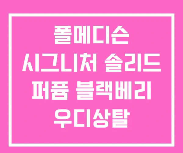 폴메디슨 시그니처 솔리드 퍼퓸 블랙베리 우디상탈