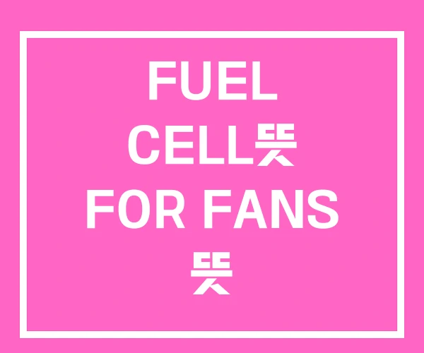 FUEL CELL뜻 FOR FANS 뜻 FUEL CELL뜻 FOR FANS 뜻