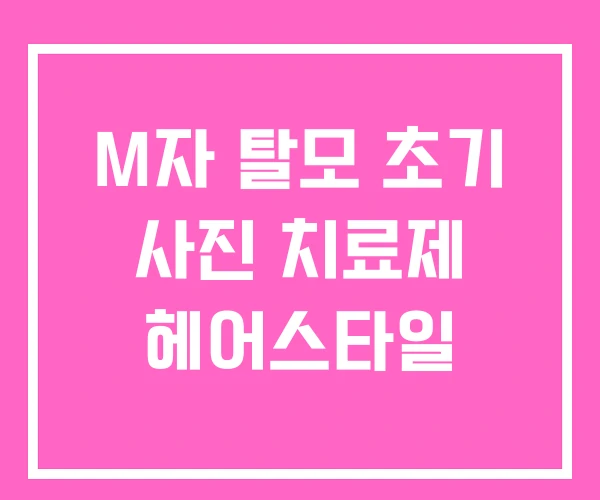 M자 탈모 초기 사진 치료제 헤어스타일 M자 탈모 초기 사진 치료제 헤어스타일