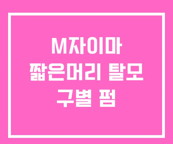 M자이마 짧은머리 탈모 구별 펌 M자이마 짧은머리 탈모 구별 펌