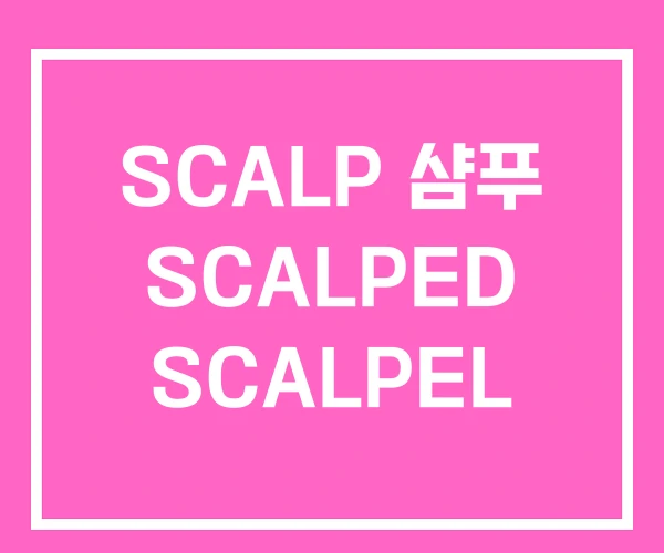 SCALP 샴푸 SCALPED SCALPEL
