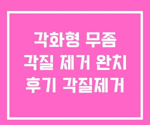 각화형 무좀 각질 제거 완치 후기 각질제거