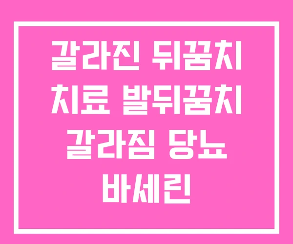 갈라진 뒤꿈치 치료 발뒤꿈치 갈라짐 당뇨 바세린 갈라진 뒤꿈치 치료 발뒤꿈치 갈라짐 당뇨 바세린