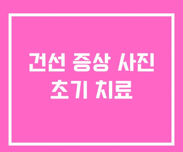 건선 증상 사진 초기 치료