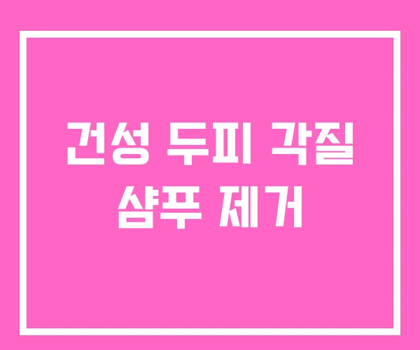 건성 두피 각질 샴푸 제거 건성 두피 각질 샴푸 제거