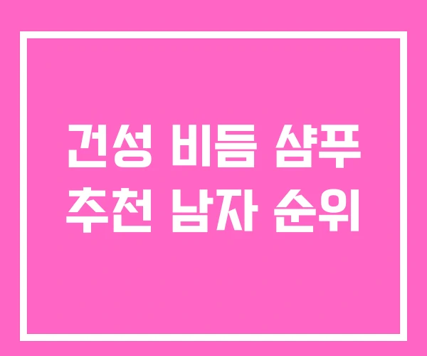 건성 비듬 샴푸 추천 남자 순위 건성 비듬 샴푸 추천 남자 순위