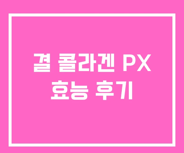 결 콜라겐 PX 효능 후기 결 콜라겐 PX 효능 후기