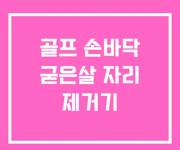 골프 손바닥 굳은살 자리 제거기