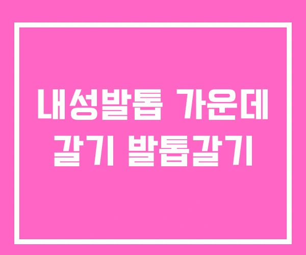 내성발톱 가운데 갈기 발톱갈기 내성발톱 가운데 갈기 발톱갈기